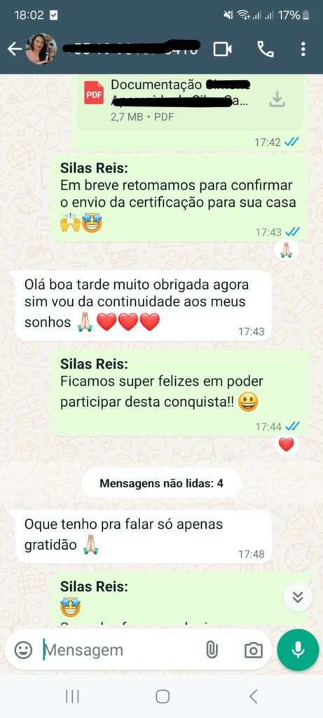 Instituto Sagar avaliações de alunos - depoimento 7